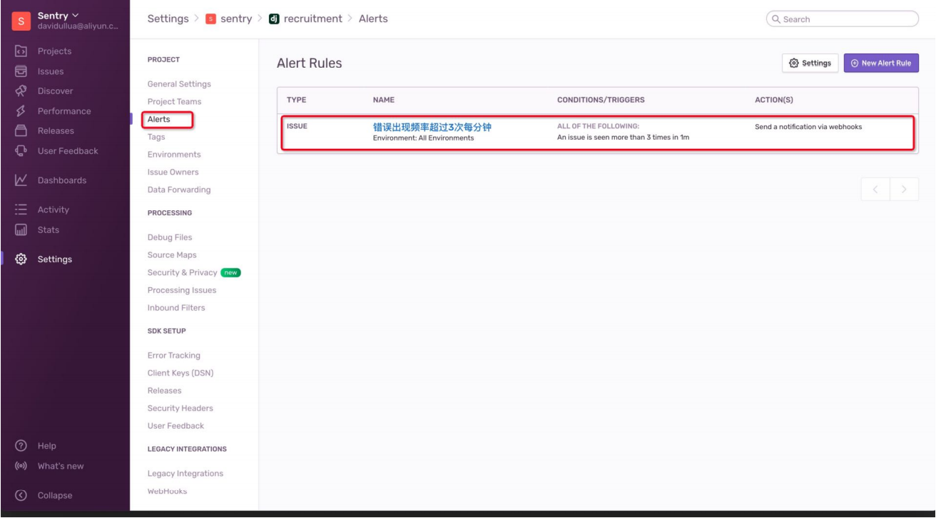 Sentry告警